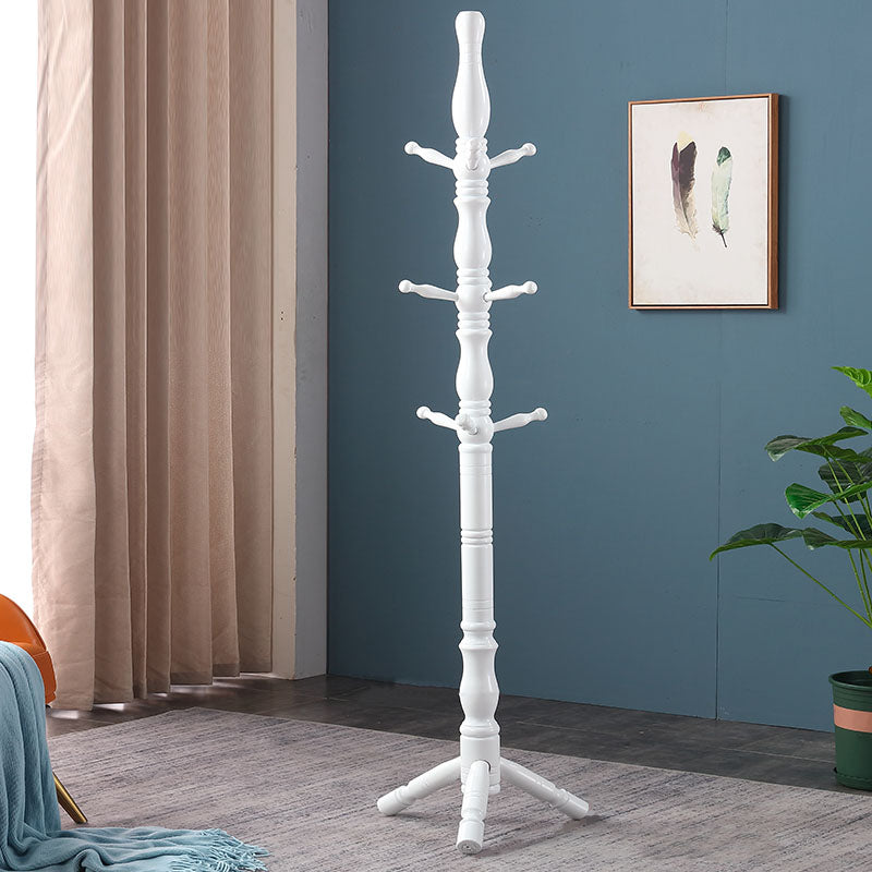 71"H Solid Wood Coat Rack European Style Hanger Ash Wood Modern Hall Tree