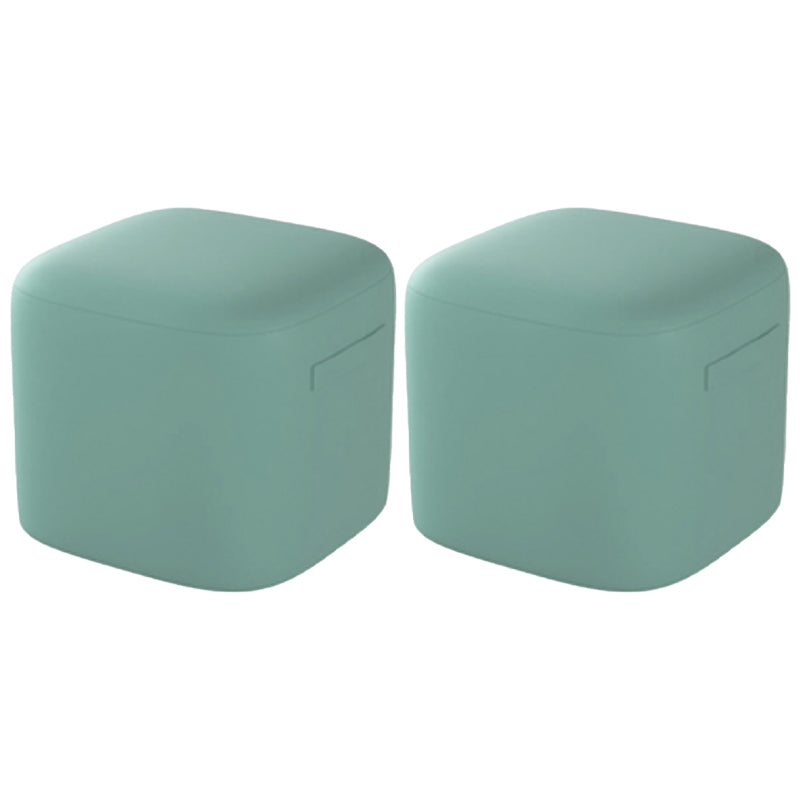 Orange Modern Pouf Square Stain Resistant Pouf for Home Decor