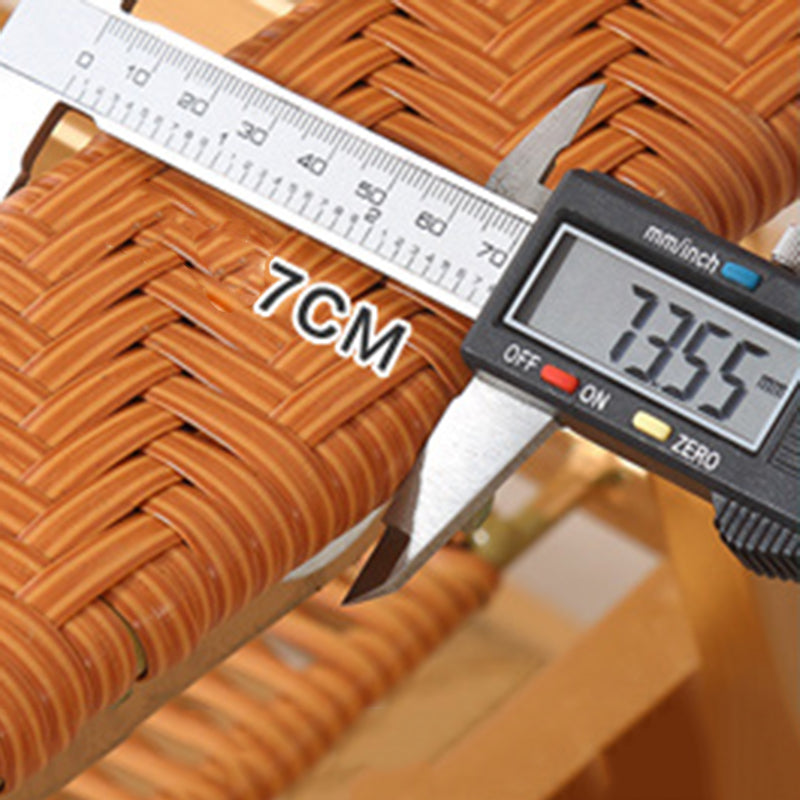 Modern Rocker Wicker Woven Rope Foldable Weather-Resistant Recliner Chair