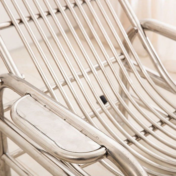 Contemporary Metal Rocking Chair Water Resistant Rocker for Home Decor