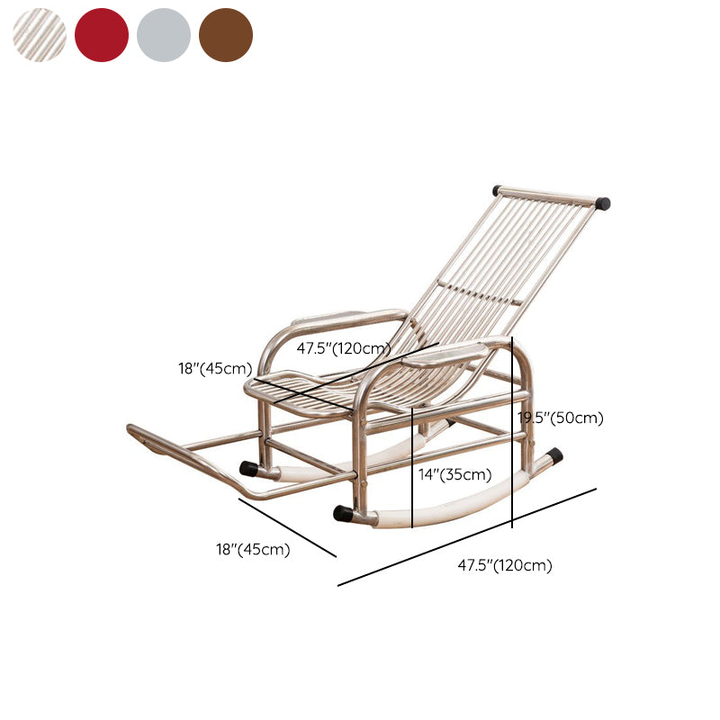 Contemporary Metal Rocking Chair Water Resistant Rocker for Home Decor