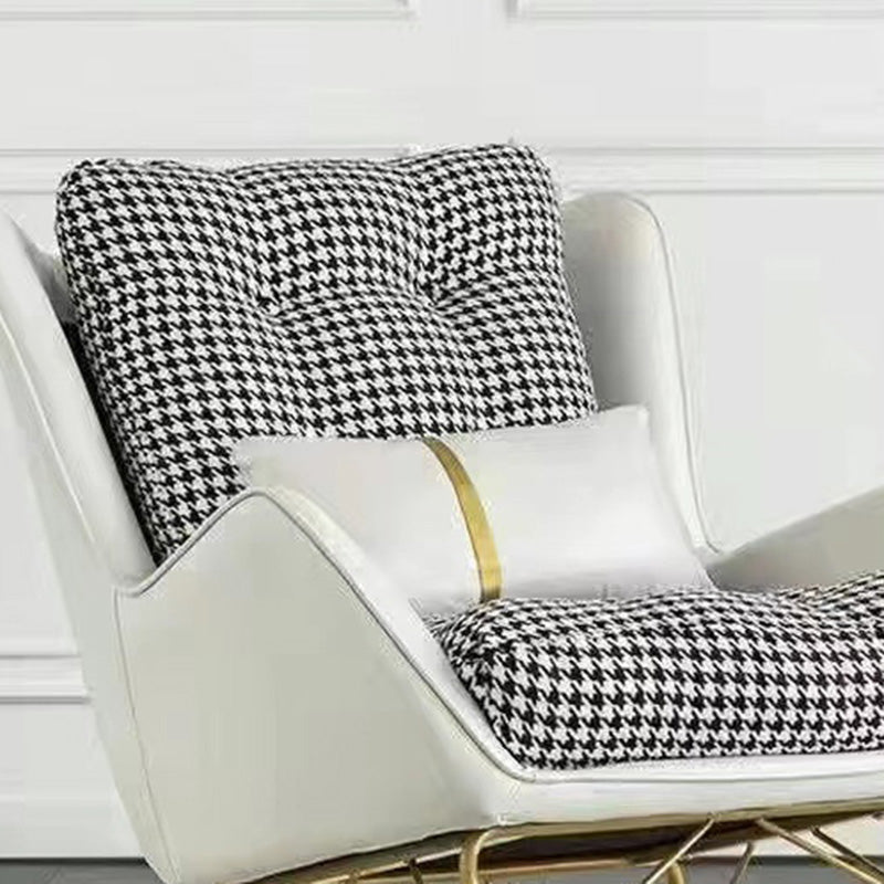 Magnificent Leather Rocking Chair Removable Cushions Rocker Chair with Pillow