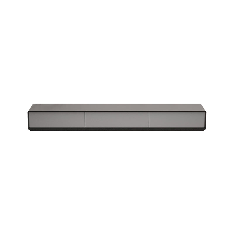 Modern Wood TV Stand Console Black TV Media Stand with Drawers for Living Room