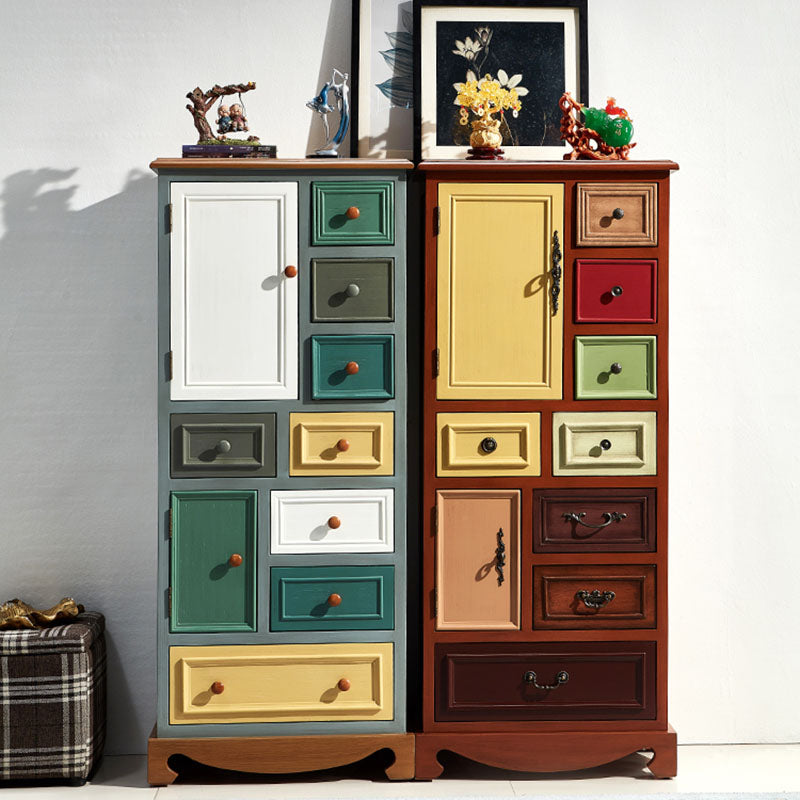 Nautical Storage Chest Solid Wood Dresser with 7/8/10/12 Drawers