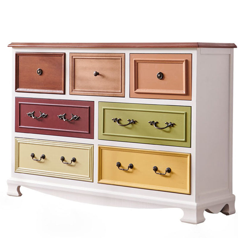 Nautical Storage Chest Solid Wood Dresser with 7/8/10/12 Drawers