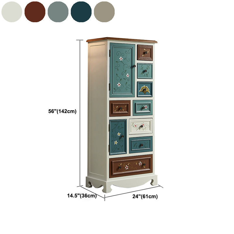 Nautical Storage Chest Solid Wood Dresser with 7/8/10/12 Drawers