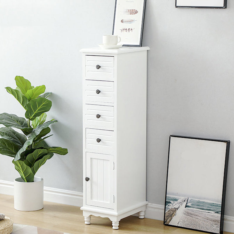 Nautical Vertical Solid Wood Storage Chest Bedroom Chest with Drawers