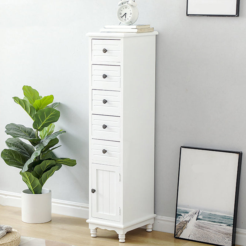 Nautical Vertical Solid Wood Storage Chest Bedroom Chest with Drawers