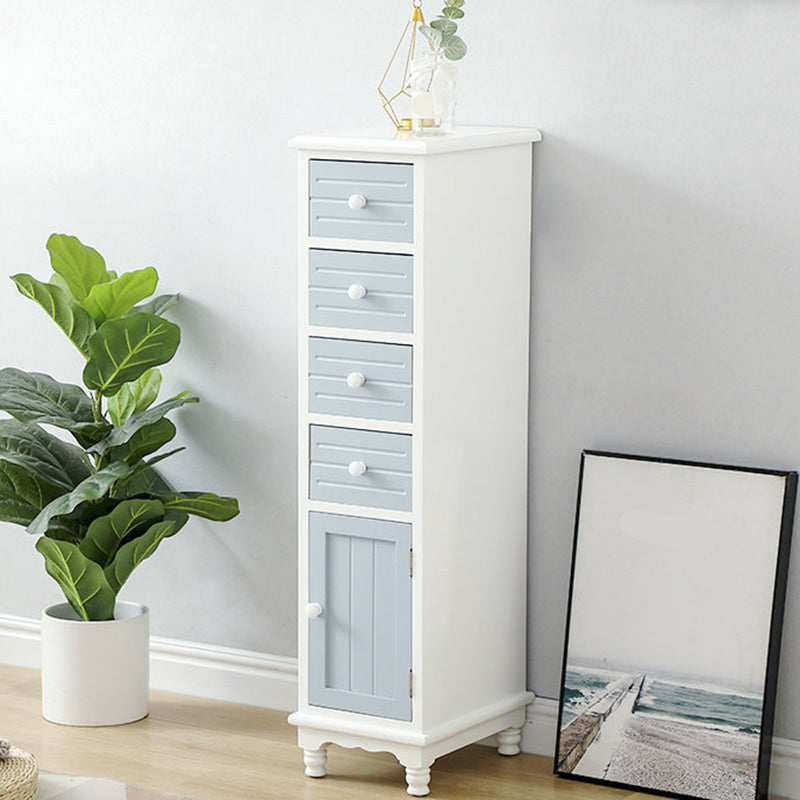 Nautical Vertical Solid Wood Storage Chest Bedroom Chest with Drawers