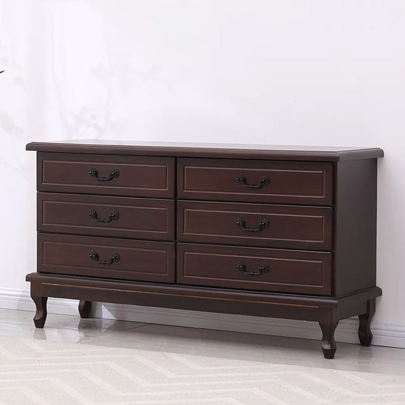 American Traditional Home Chest Solid Wood Storage Chest with Drawers