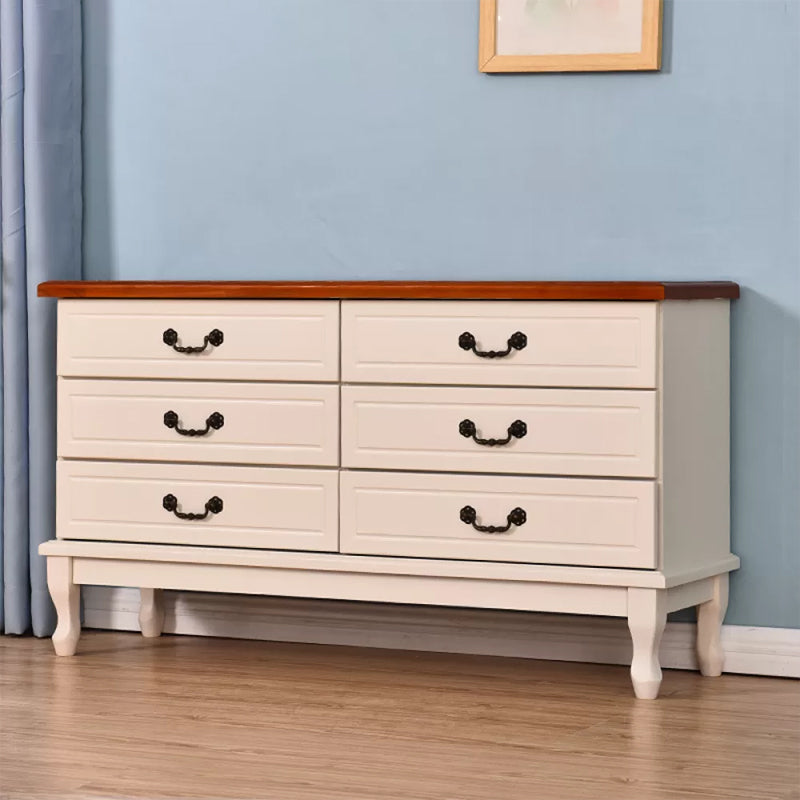 American Traditional Home Chest Solid Wood Storage Chest with Drawers