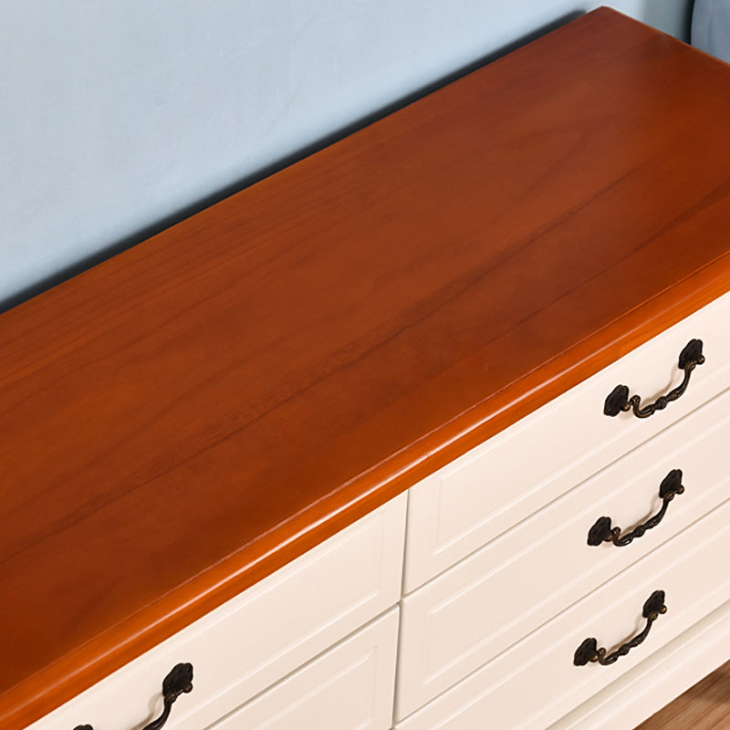 American Traditional Home Chest Solid Wood Storage Chest with Drawers