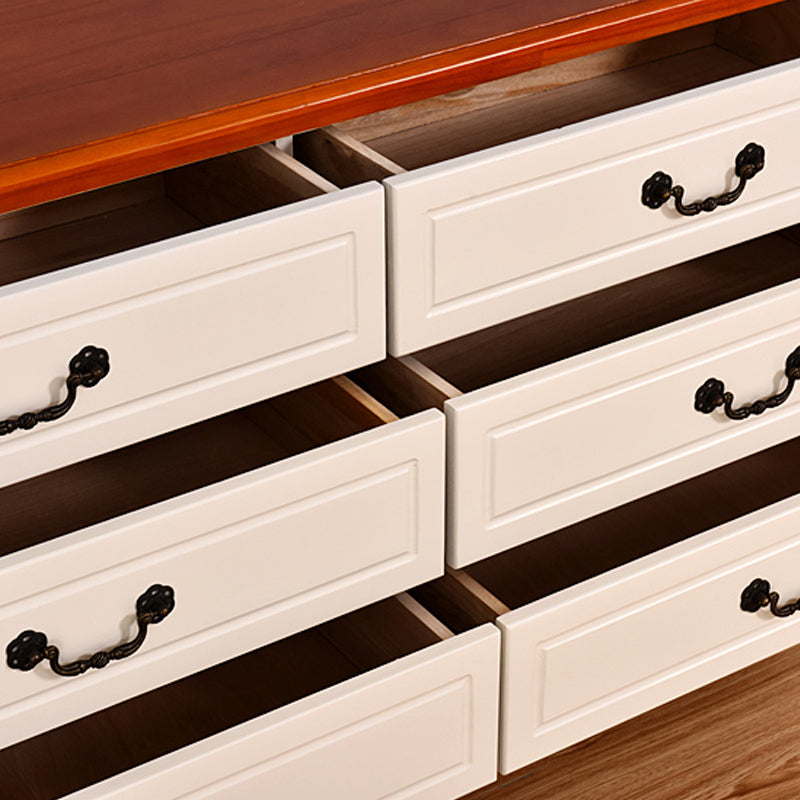 American Traditional Home Chest Solid Wood Storage Chest with Drawers