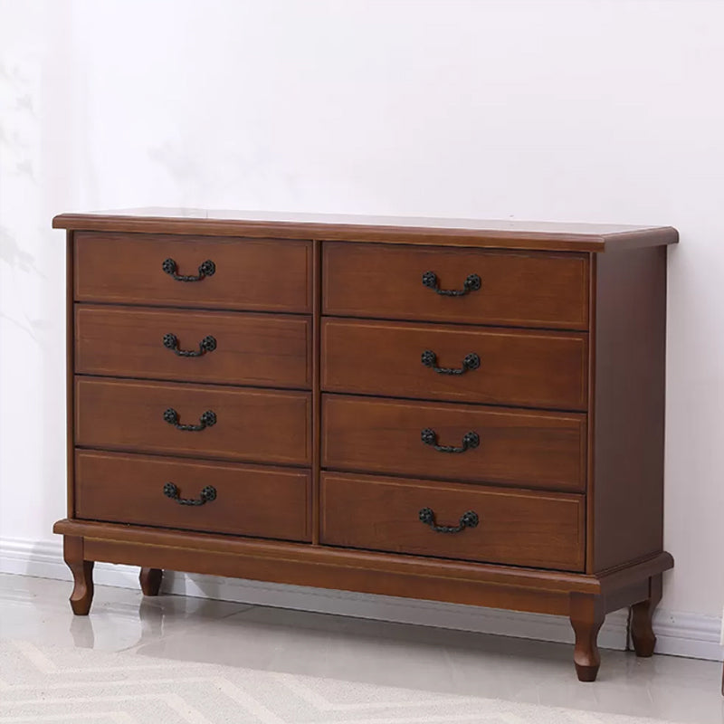 American Traditional Home Chest Solid Wood Storage Chest with Drawers