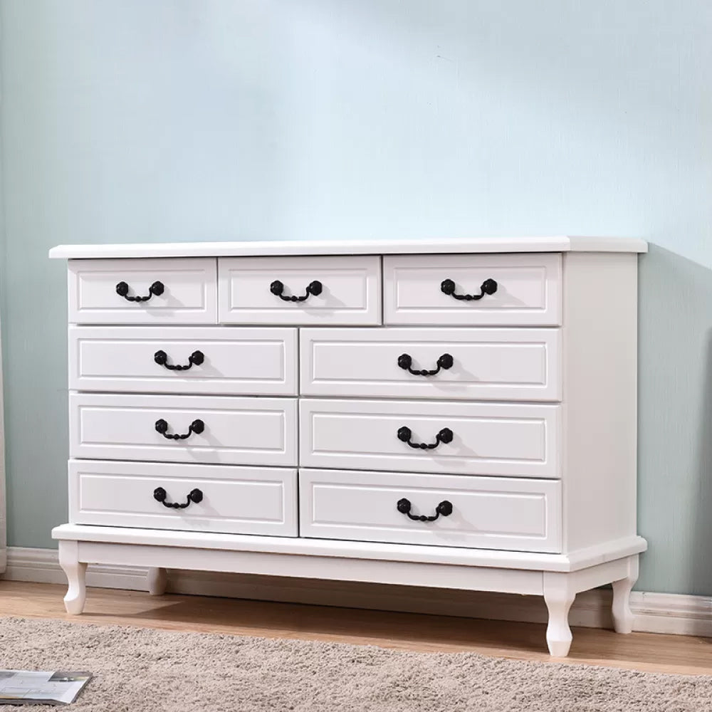 American Traditional Home Chest Solid Wood Storage Chest with Drawers