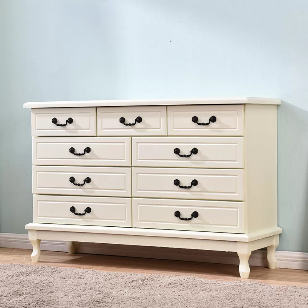 American Traditional Home Chest Solid Wood Storage Chest with Drawers