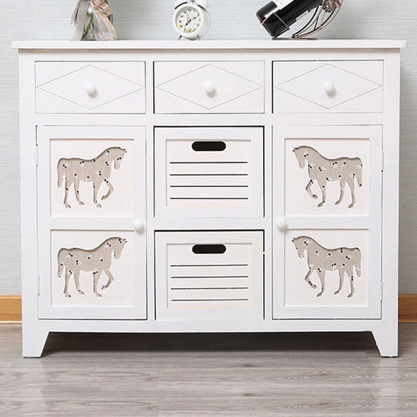 Nautical Bedroom Storage Chest Solid Wood Chest with Drawers