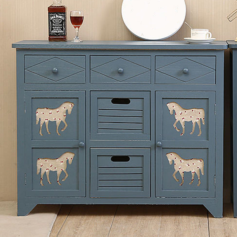 Nautical Bedroom Storage Chest Solid Wood Chest with Drawers