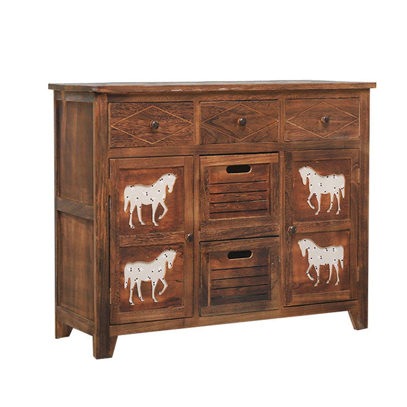 Nautical Bedroom Storage Chest Solid Wood Chest with Drawers