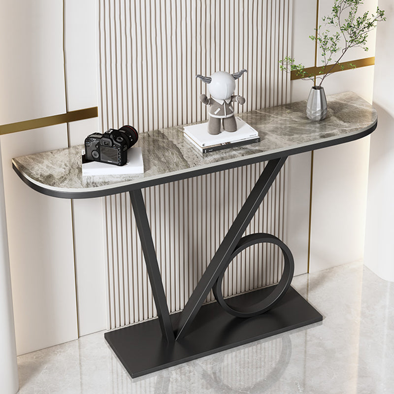 31.5-inch Tall Glam Console Table Scratch Resistant Stone End Table