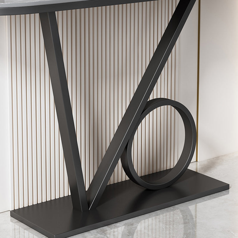 31.5-inch Tall Glam Console Table Scratch Resistant Stone End Table