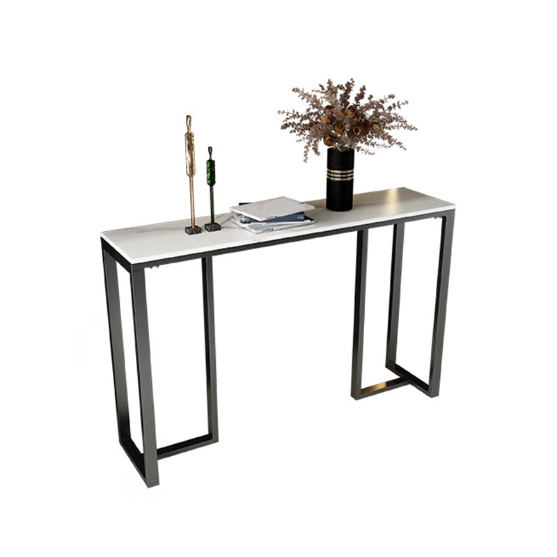 11" Wide Stone Contemporary Console Table Rectangle End Table