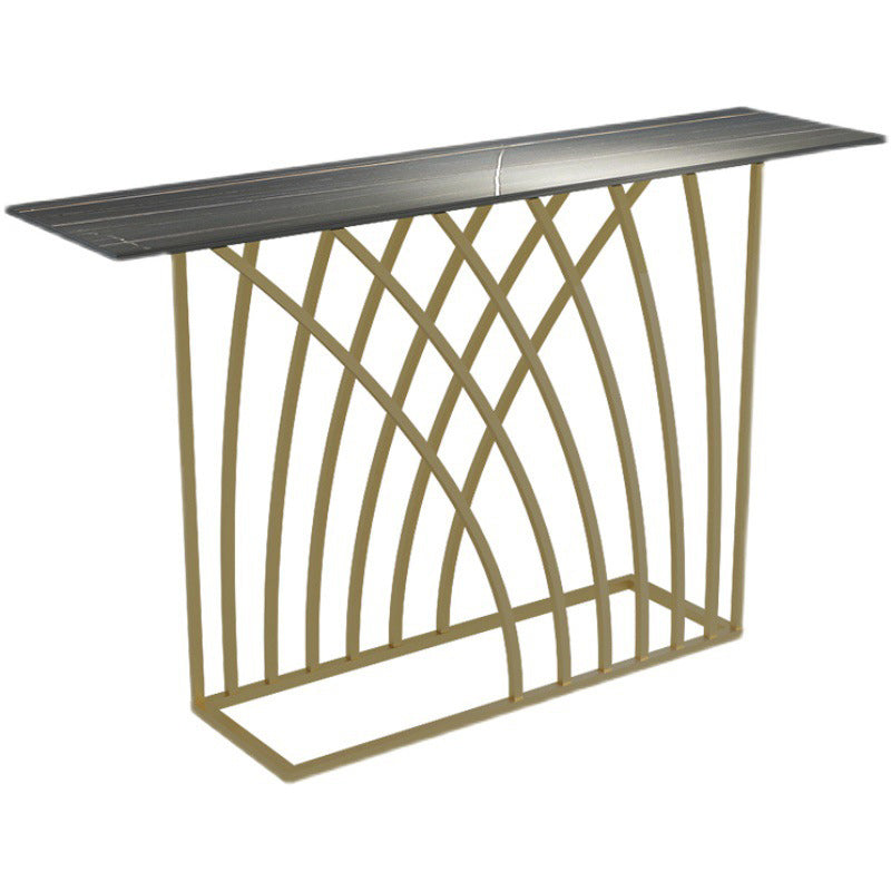 11.8 Inch Wide Console Table Slate Glam Rectangle Hall Console