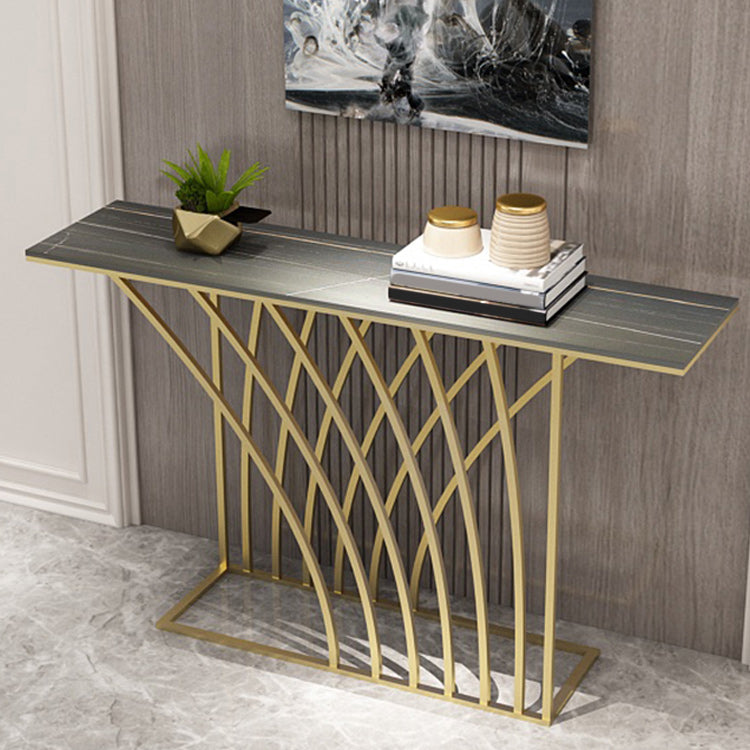11.8 Inch Wide Console Table Slate Glam Rectangle Hall Console