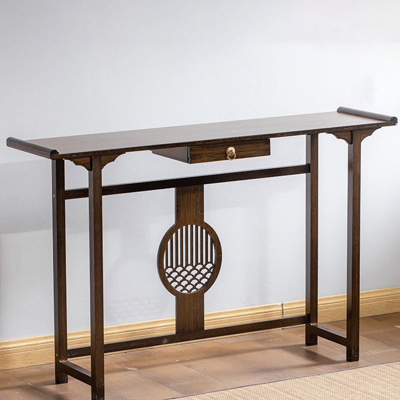 Mid-Century Modern Console Table Wood Rectangle Hall End Table