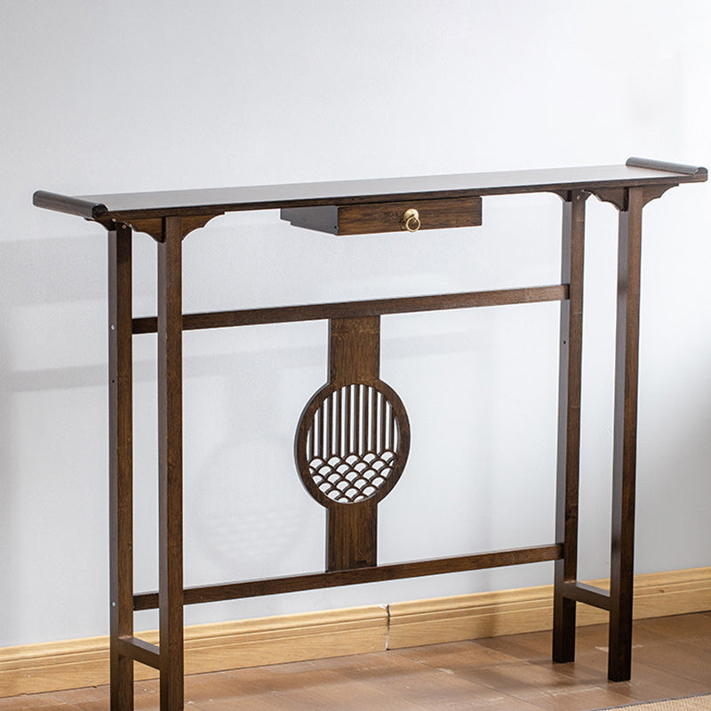 Mid-Century Modern Console Table Wood Rectangle Hall End Table