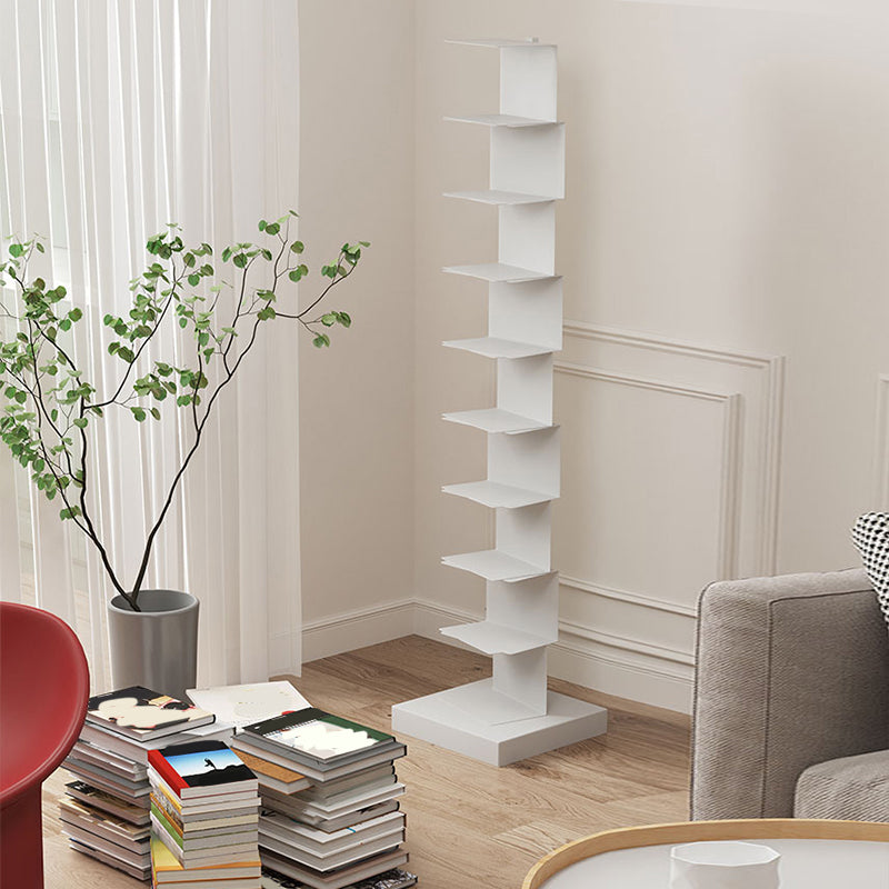 Contemporary Steel Bookshelf Geometric Shelf Bookcase for Study Room