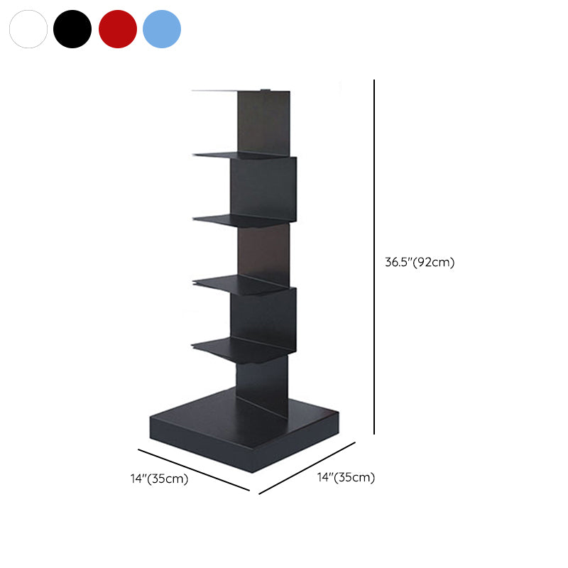 Contemporary Steel Bookshelf Geometric Shelf Bookcase for Study Room