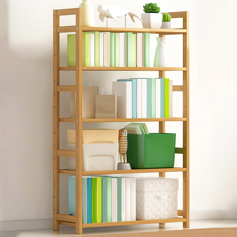 Etagere Contemporary Bookshelf Vertical Open Bamboo Shelf Bookcase for Home