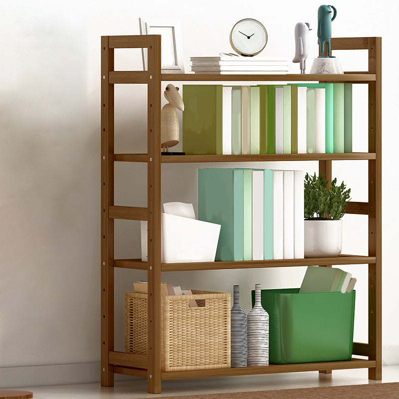 Etagere Contemporary Bookshelf Vertical Open Bamboo Shelf Bookcase for Home
