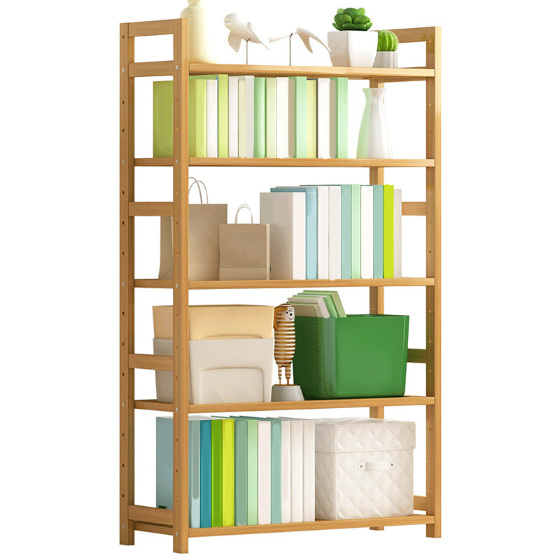 Etagere Contemporary Bookshelf Vertical Open Bamboo Shelf Bookcase for Home
