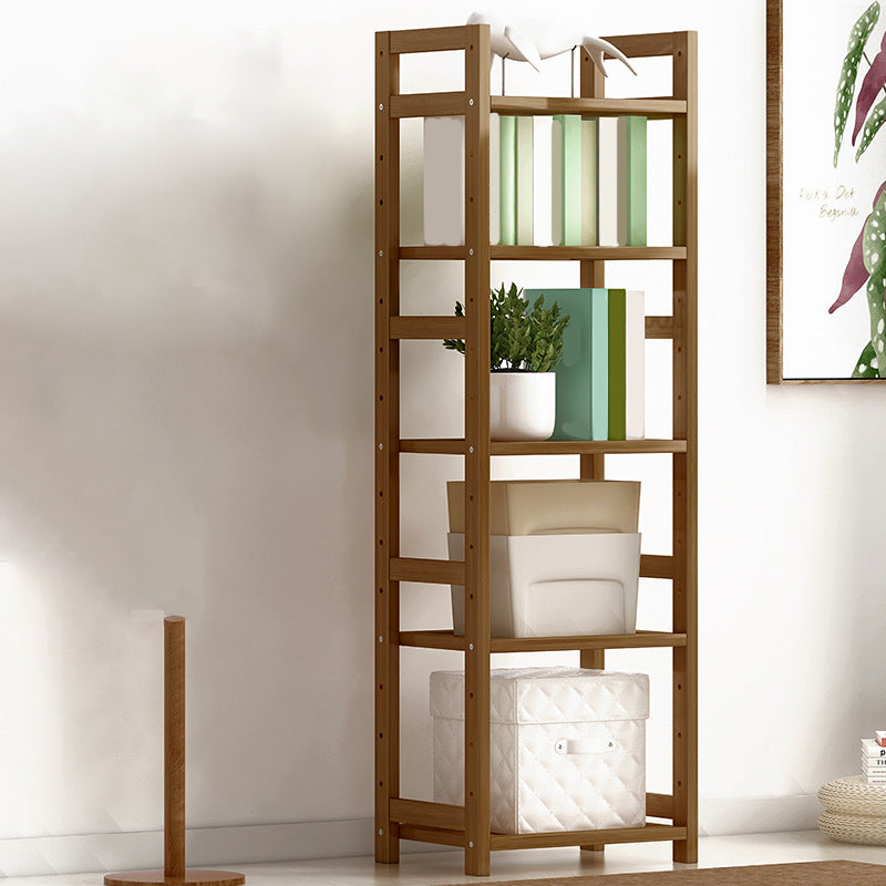 Etagere Contemporary Bookshelf Vertical Open Bamboo Shelf Bookcase for Home