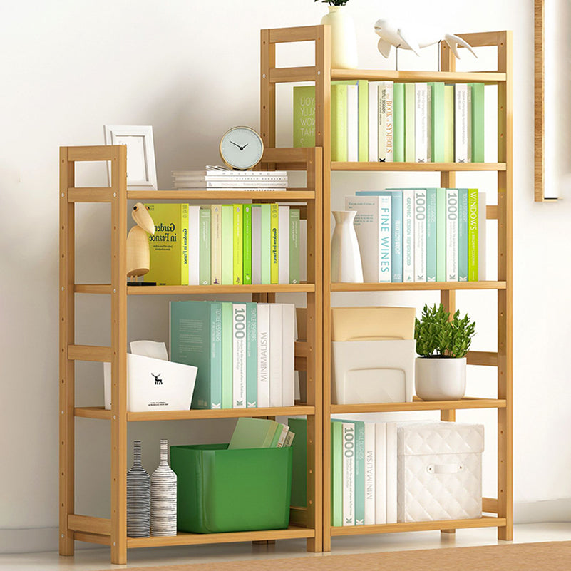Etagere Contemporary Bookshelf Vertical Open Bamboo Shelf Bookcase for Home