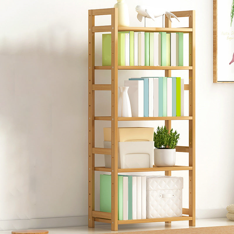 Etagere Contemporary Bookshelf Vertical Open Bamboo Shelf Bookcase for Home