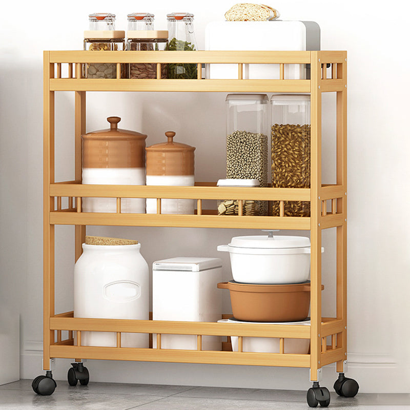 Etagere Contemporary Bookshelf Vertical Open Bamboo Shelf Bookcase for Home