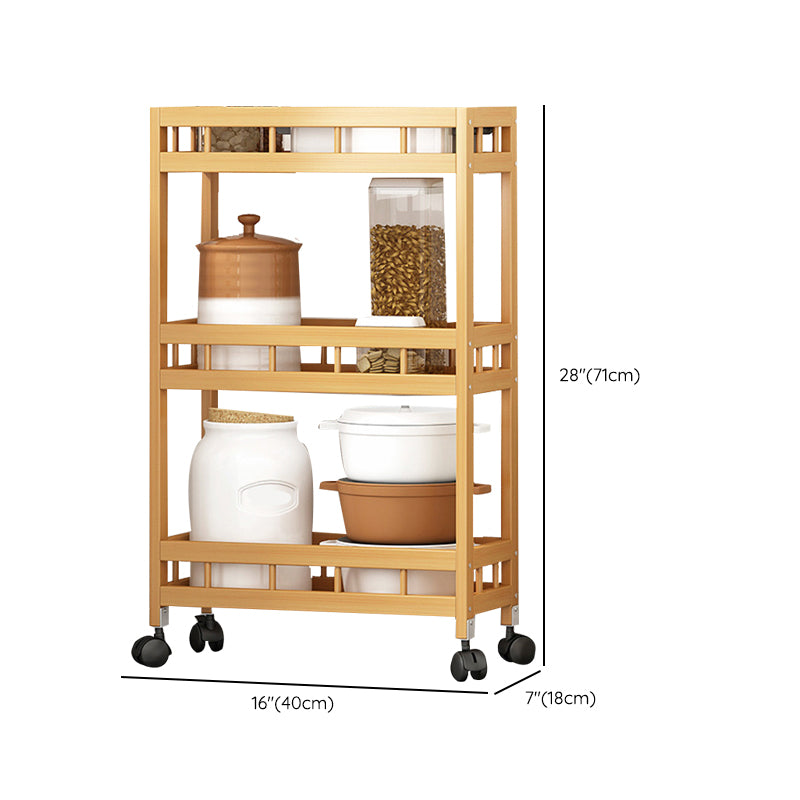 Etagere Contemporary Bookshelf Vertical Open Bamboo Shelf Bookcase for Home