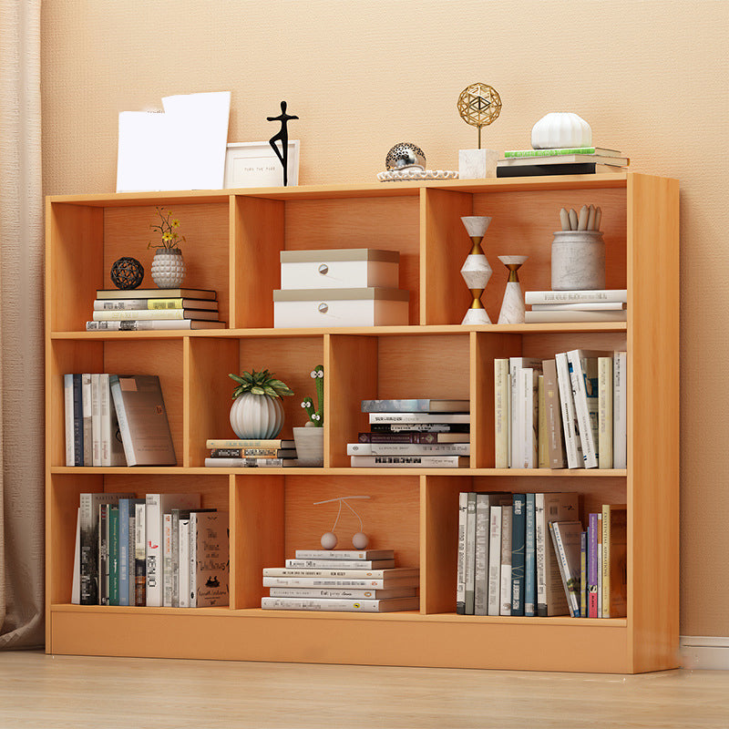 Floor Closed Back Bookshelf Modern Engineered Wood Shelf Bookcase for Home