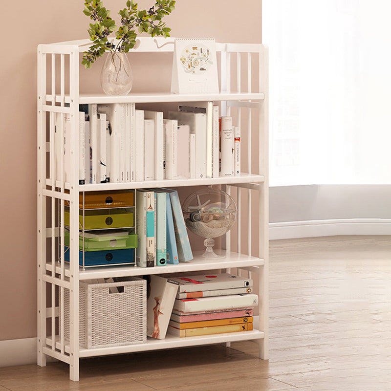 Modern Bamboo Floor Shelf Bookcase Open Etagere Bookshelf for Study Room