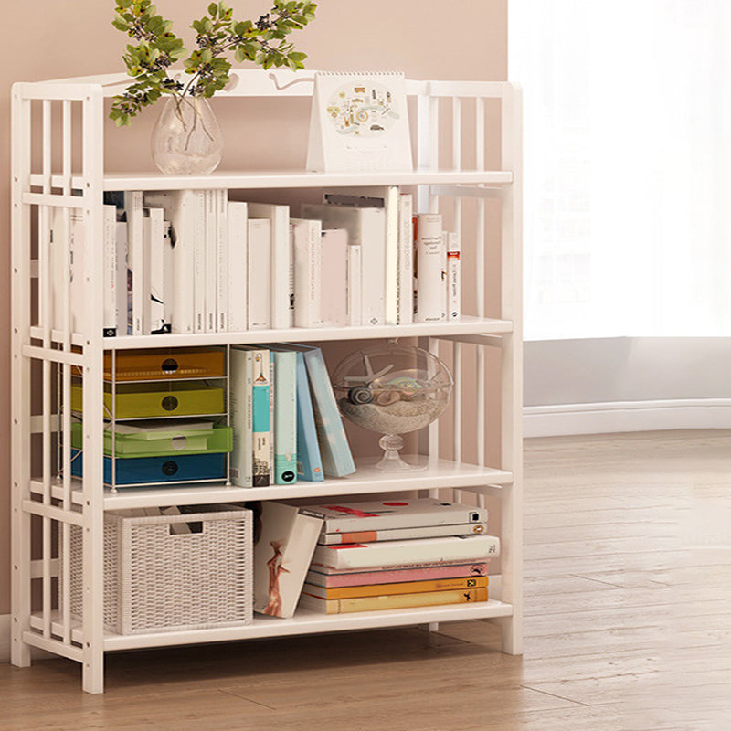 Modern Bamboo Floor Shelf Bookcase Open Etagere Bookshelf for Study Room