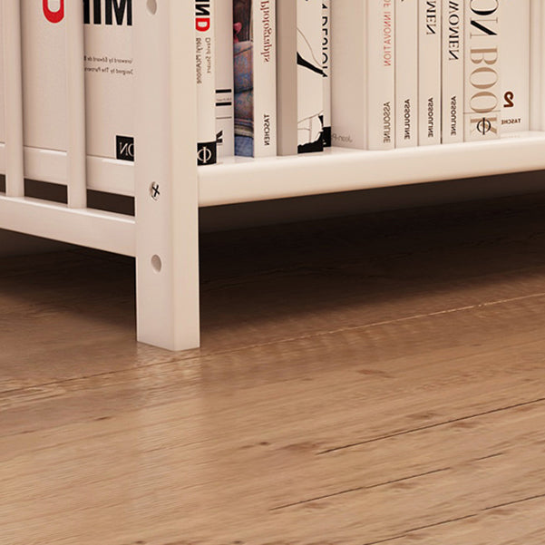 Modern Bamboo Floor Shelf Bookcase Open Etagere Bookshelf for Study Room