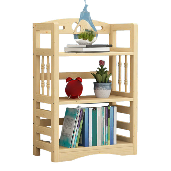 Etagere Vertical Modern Book Shelf Natural Wooden Shelf Bookcase for Study Room