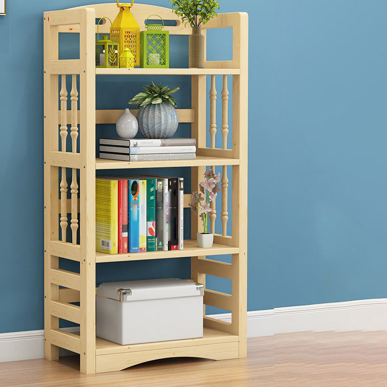Etagere Vertical Modern Book Shelf Natural Wooden Shelf Bookcase for Study Room