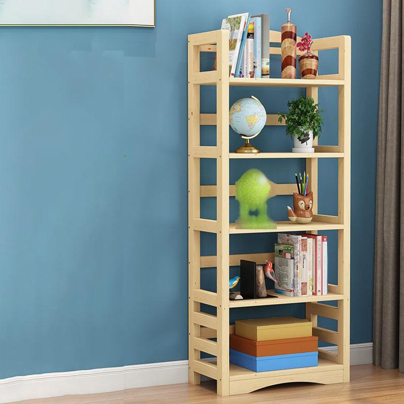 Etagere Vertical Modern Book Shelf Natural Wooden Shelf Bookcase for Study Room