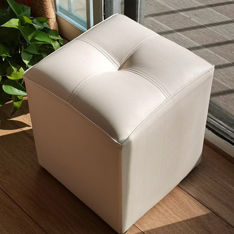 Black Modern Pouf Water Resistant Square Pouf for Home Decor