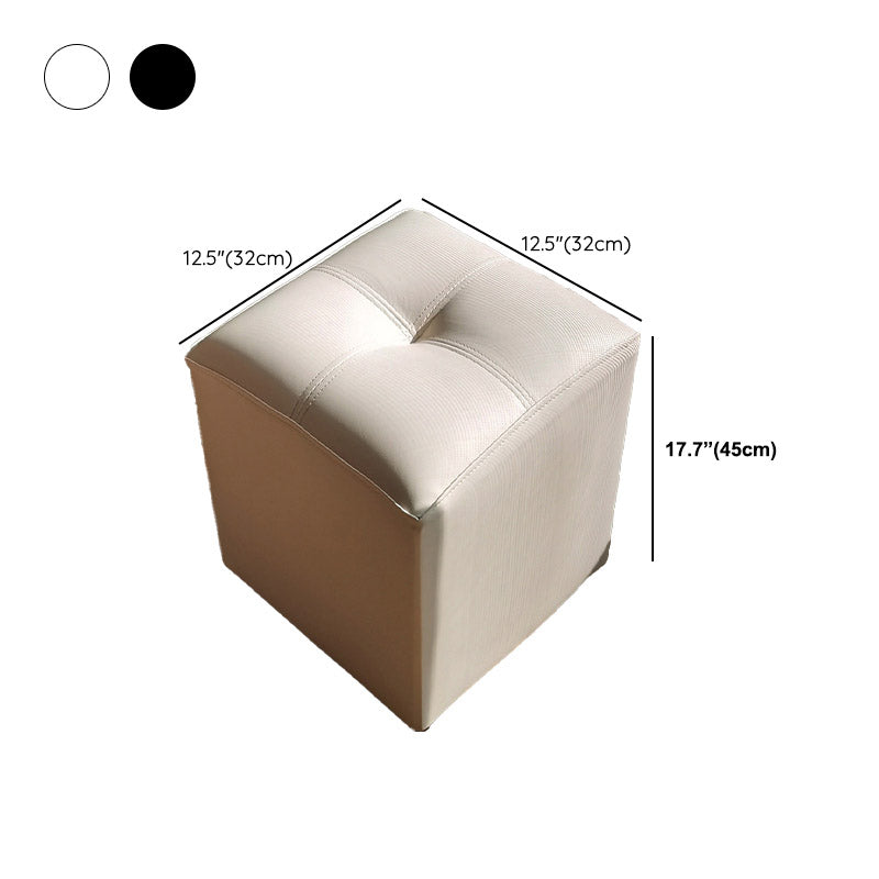 Black Modern Pouf Water Resistant Square Pouf for Home Decor