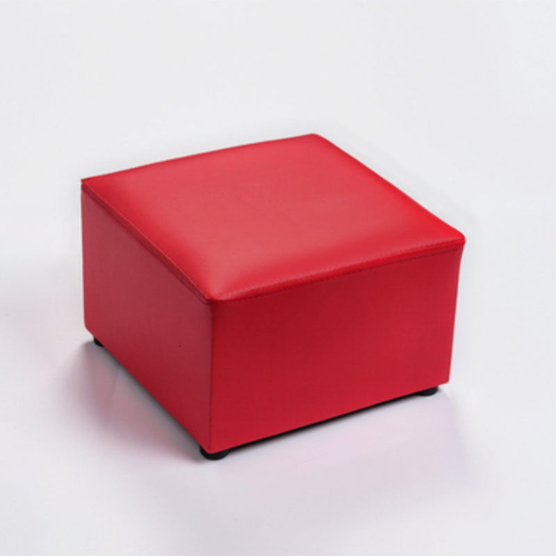 Modern Solid Color Pouf Standard Square Stain Resistant Cube for Living Room